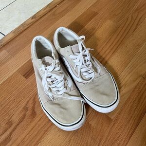 Vans Beige and White Men's Sneakers